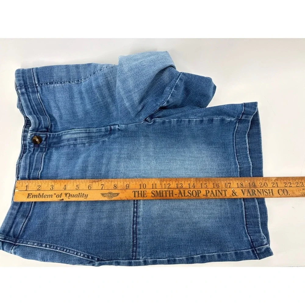 J.Jill‎ Pull On Denim Shorts, Blue Stretch Bermuda, High Rise, Women's Size 22